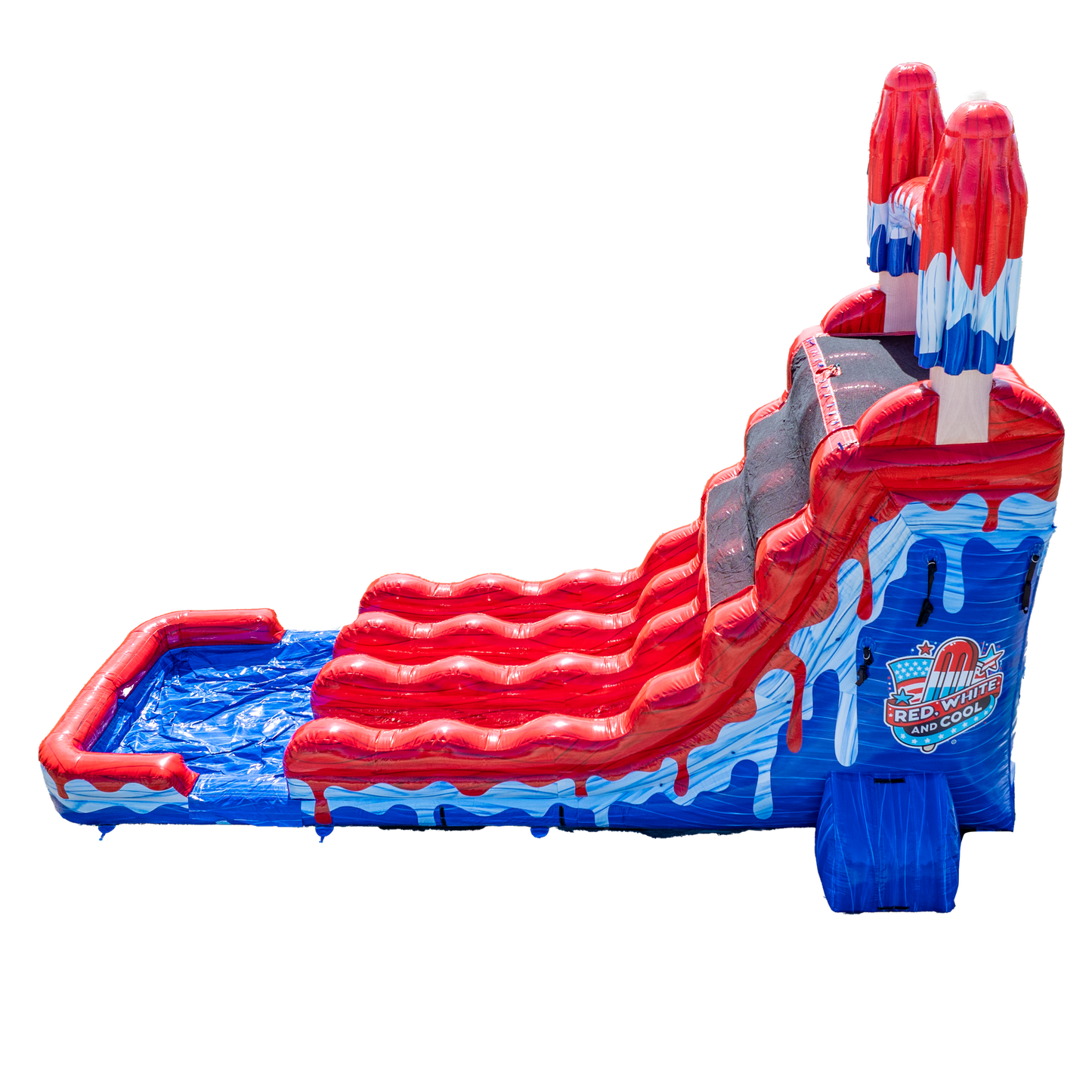 20FT Red White and Cool Popsicle Dual Lane Slide