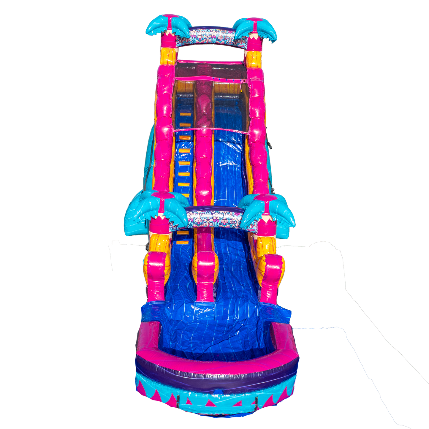 20FT Teal Rippling Rush Single Lane Slide