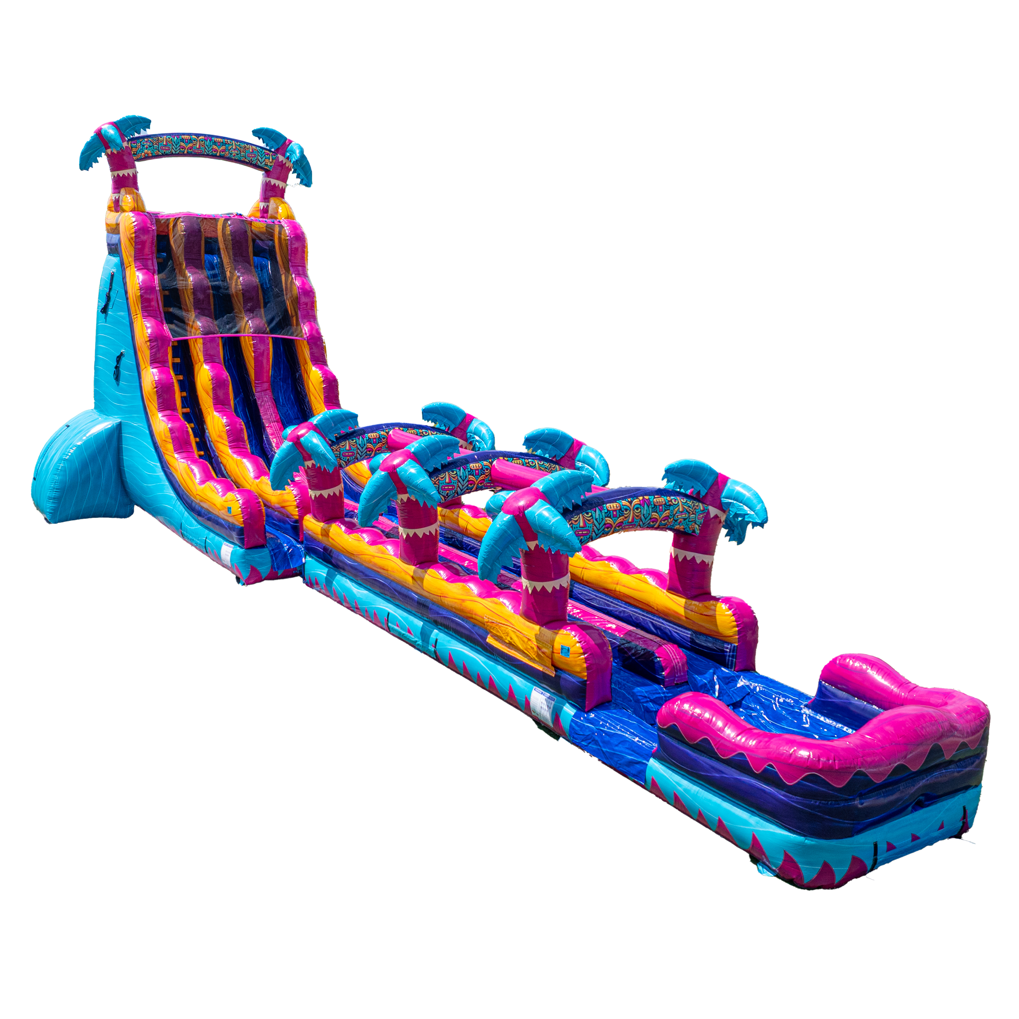 27ft Teal Rippling Rush Water Slide | Big and Bright Inflatables 27ft Teal Rippling Rush Water Slide | Big and Bright Inflatables