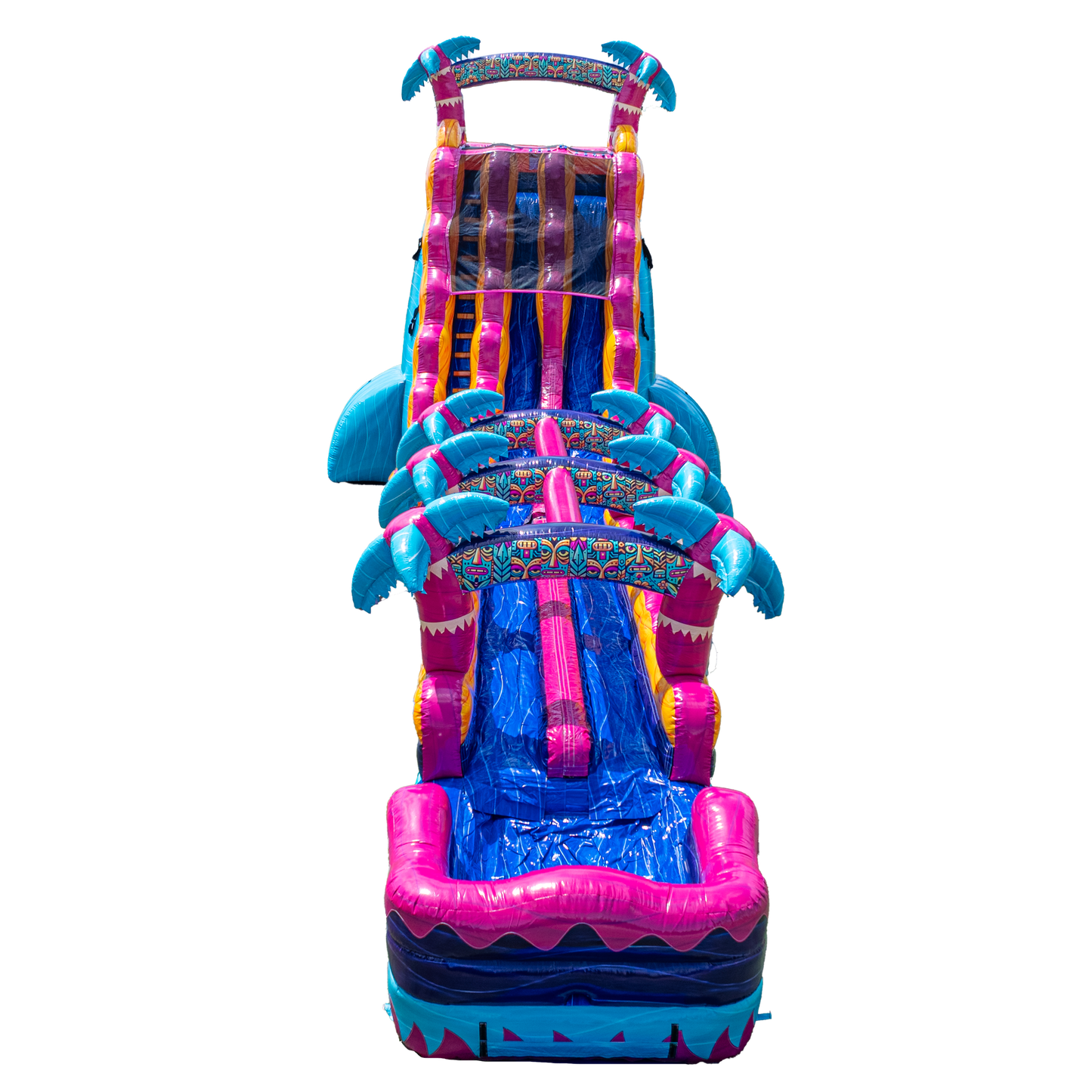 27ft Teal Rippling Rush Dual Lane Slip N Slide (With Bumper Attachment!)