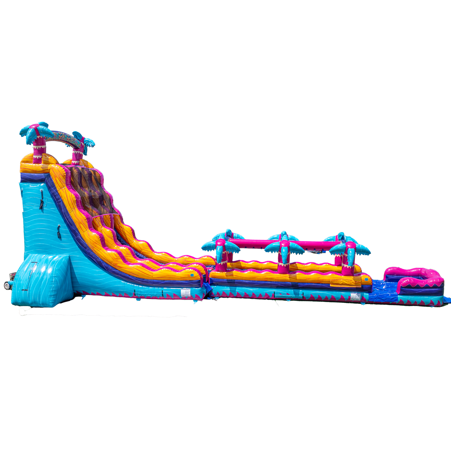 27ft Teal Rippling Rush Dual Lane Slip N Slide (With Bumper Attachment!)