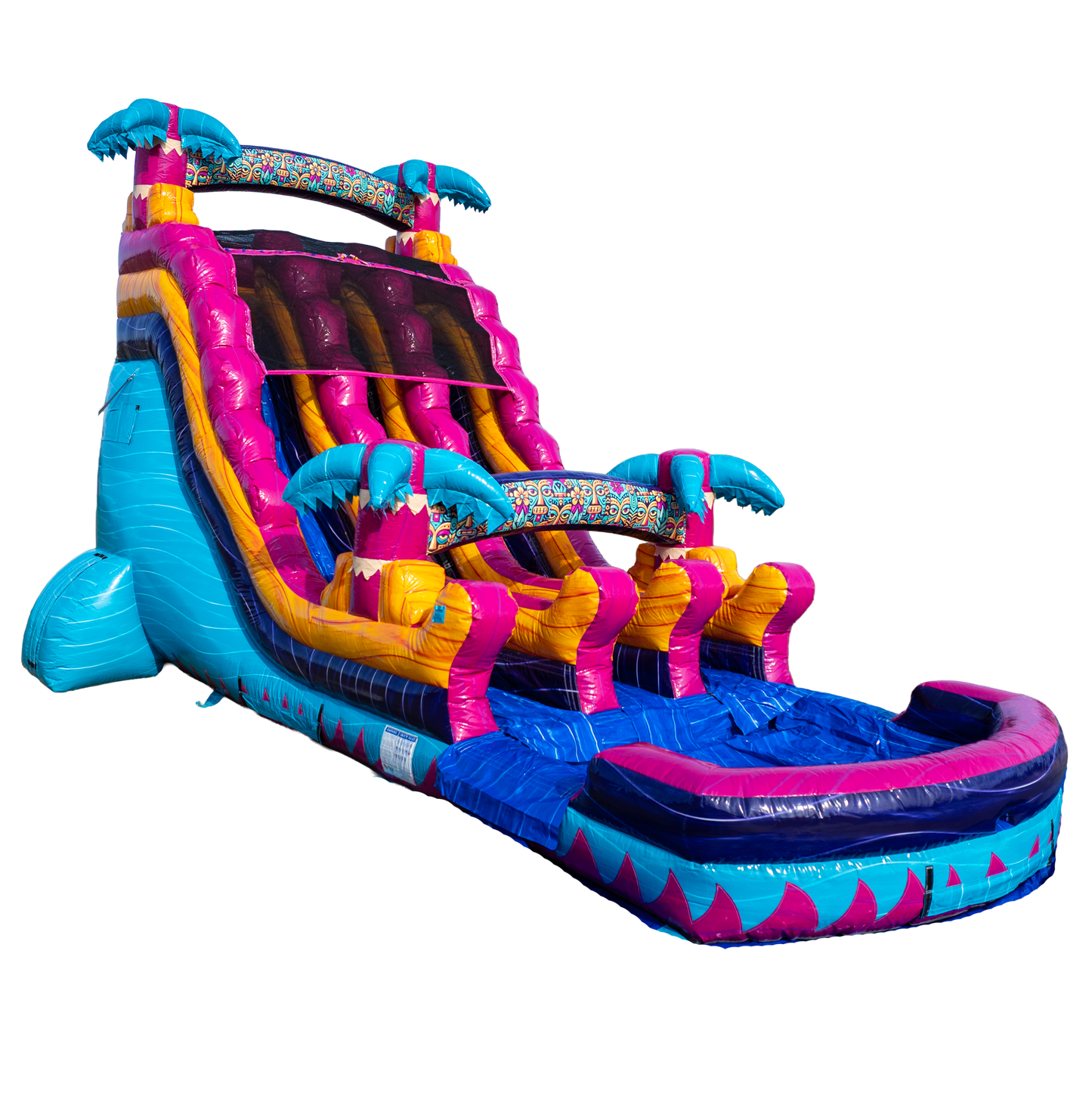 18FT Teal Rippling Rush Dual Lane