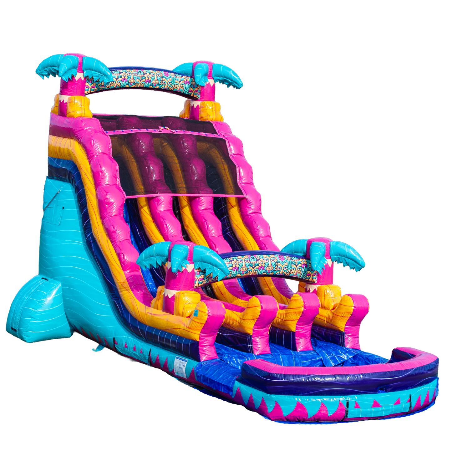 18FT Teal Rippling Rush Dual Lane