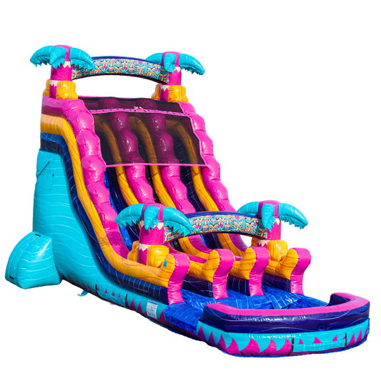 22FT Teal Rippling Rush Dual Lane