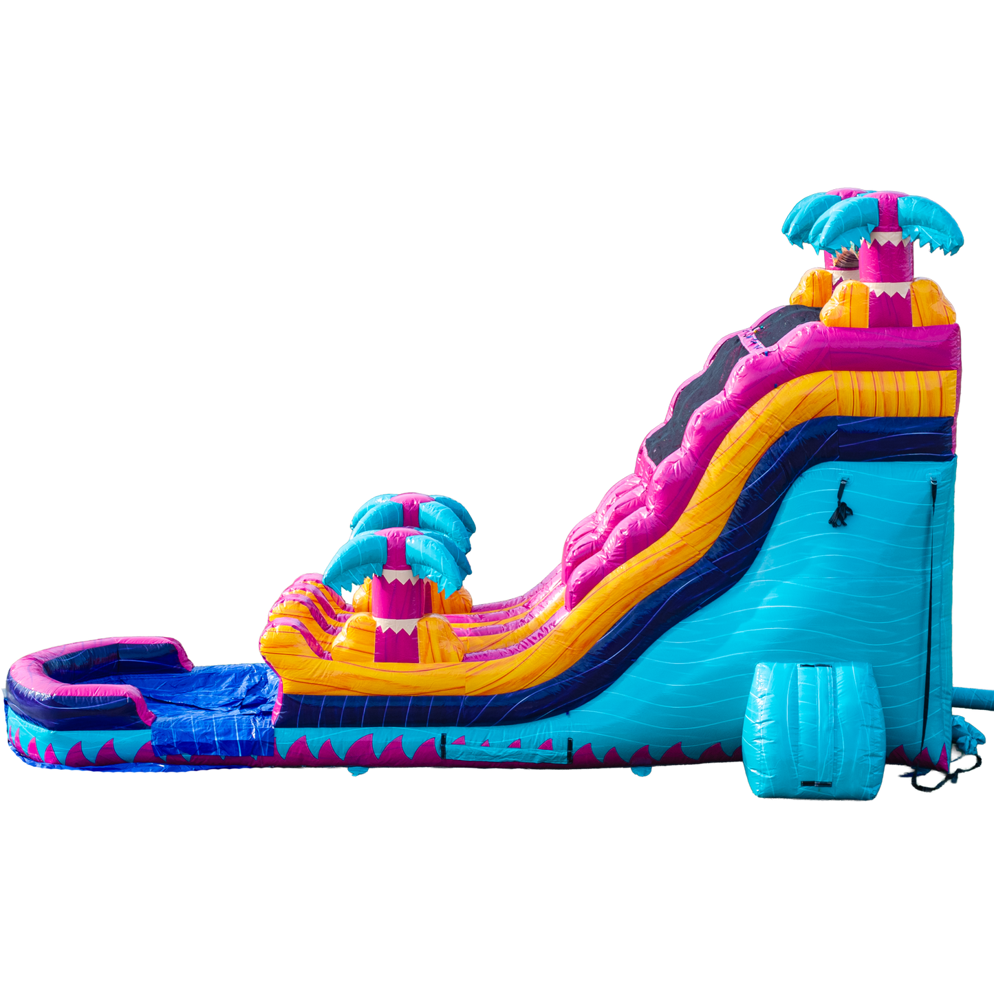 18FT Teal Rippling Rush Dual Lane