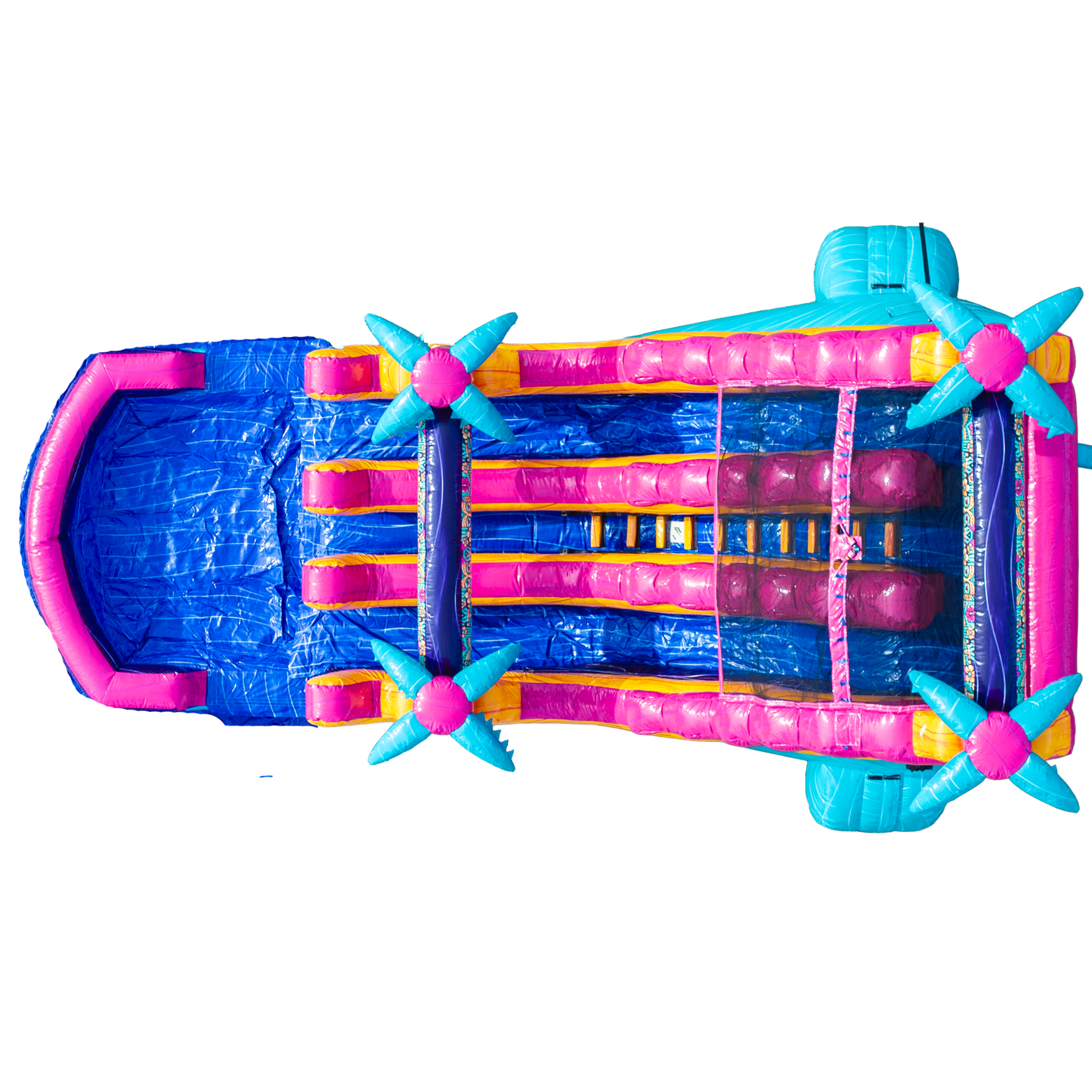 18FT Teal Rippling Rush Dual Lane