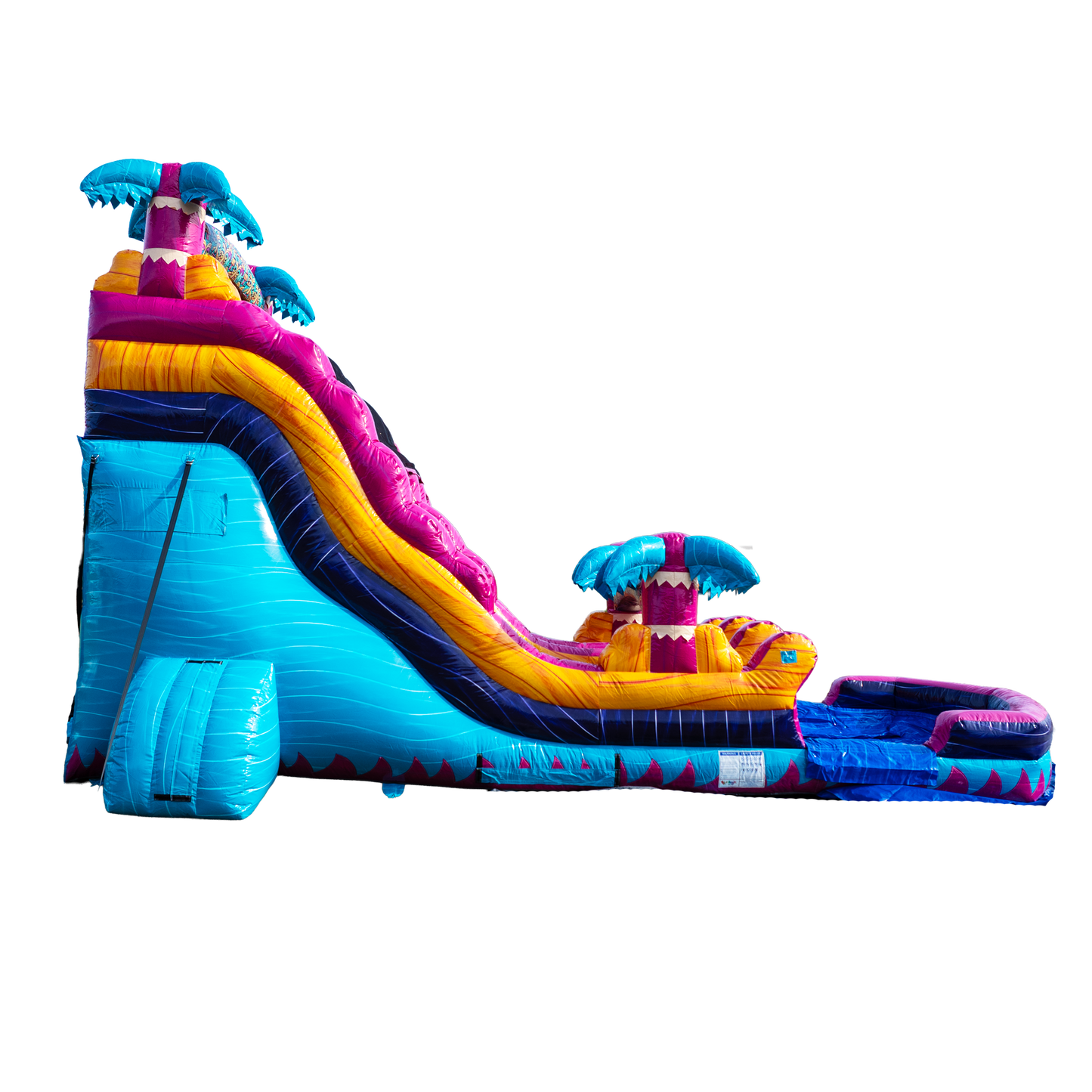 18FT Teal Rippling Rush Dual Lane