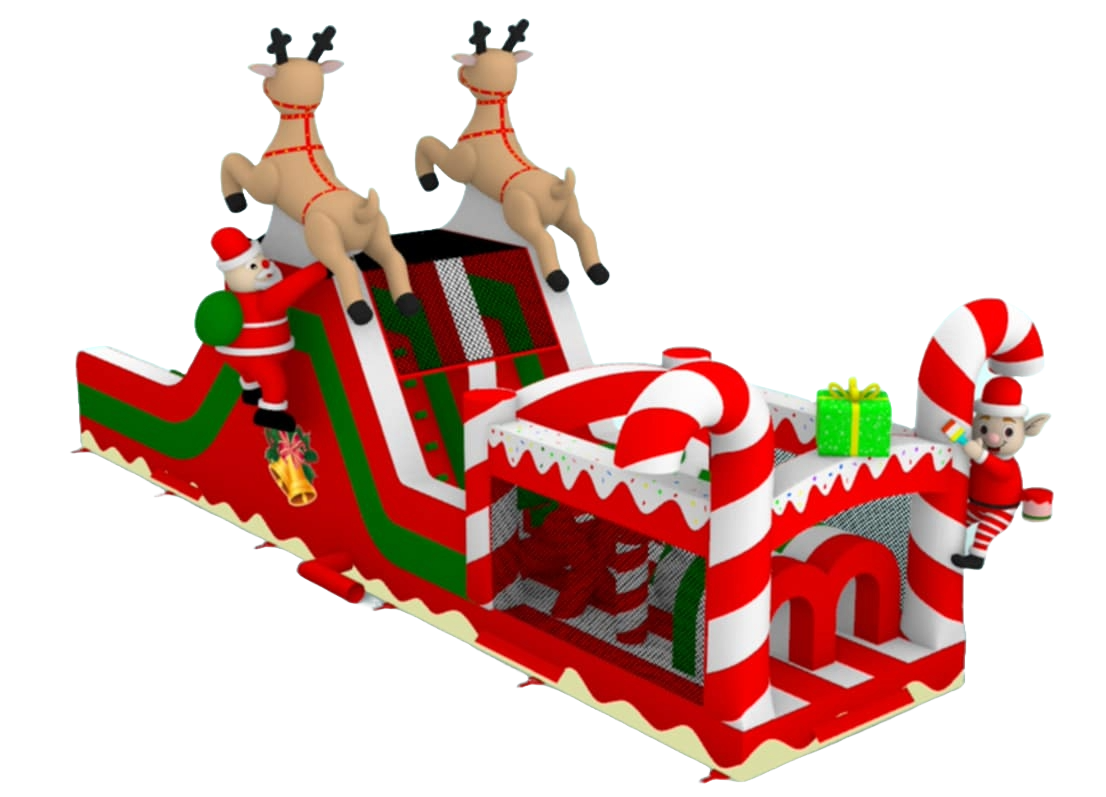 christmas obstacle course inflatable for sale
