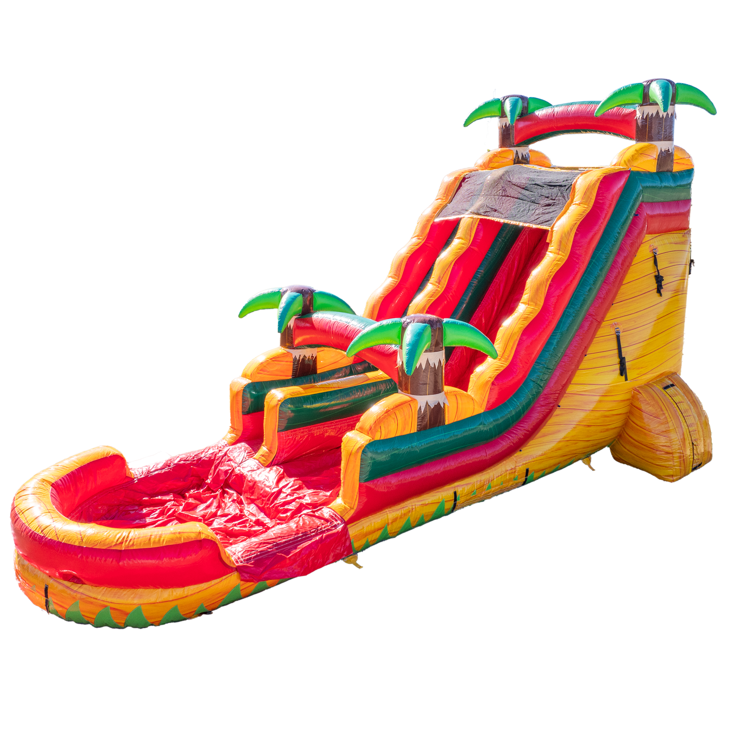 18Ft Orange Surge Single Lane Slide