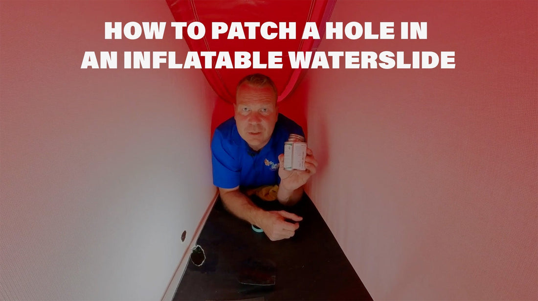 How to patch a hole inside an inflatable waterslide Big and Bright