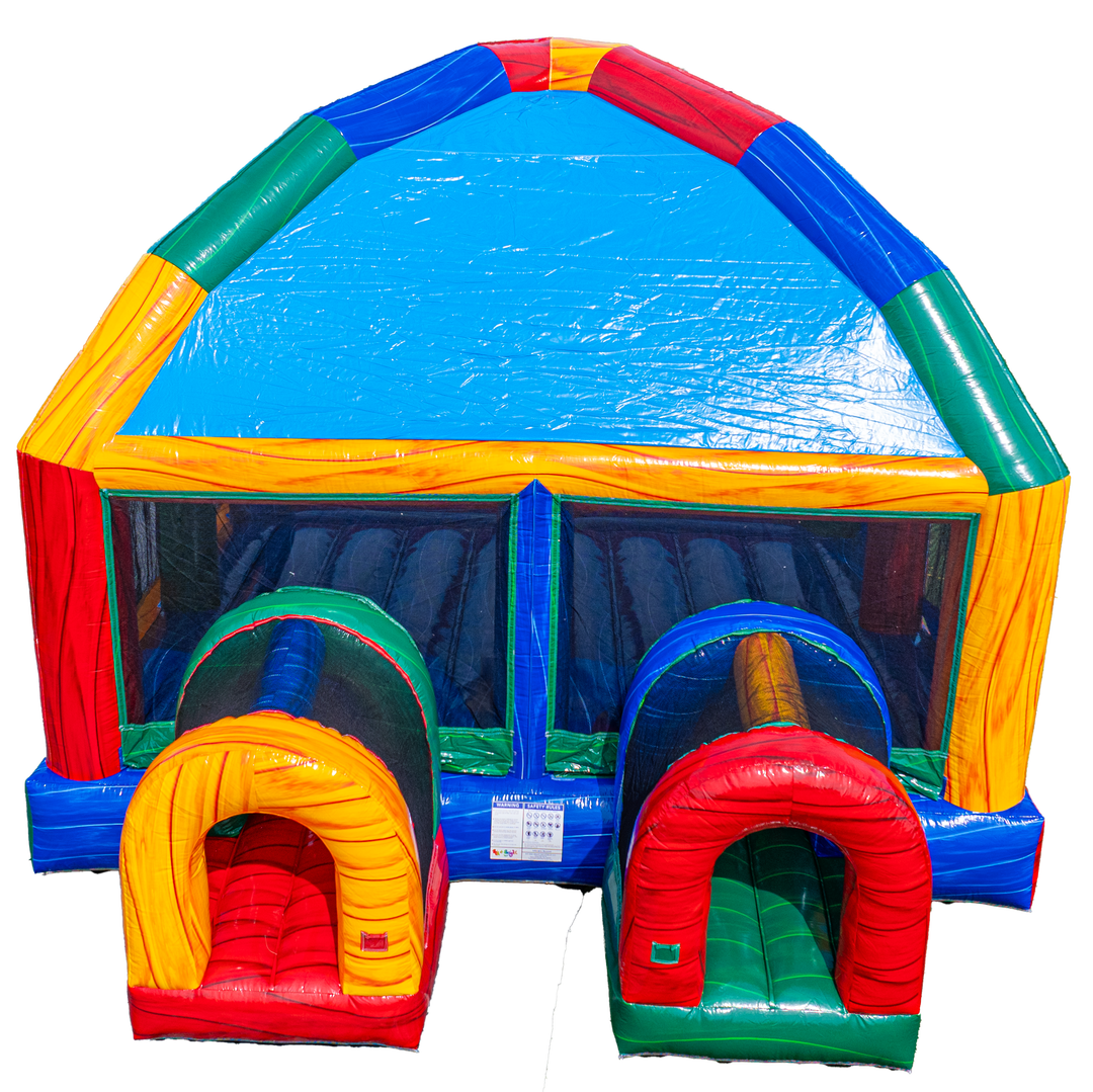 colorful inflatable bounce house
