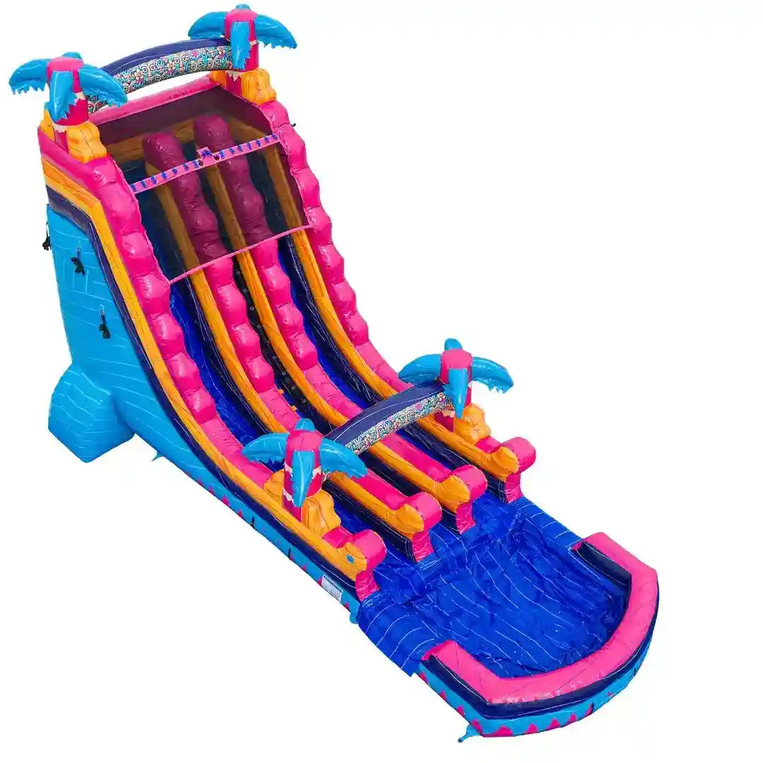 colorful inflatable waterslide