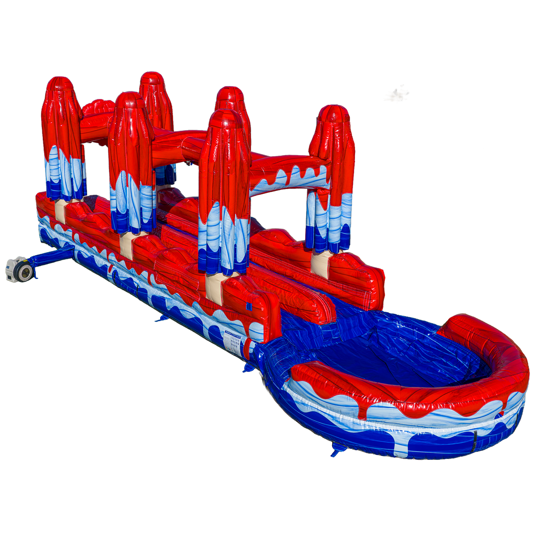 red white and cool popsicle slip and slide