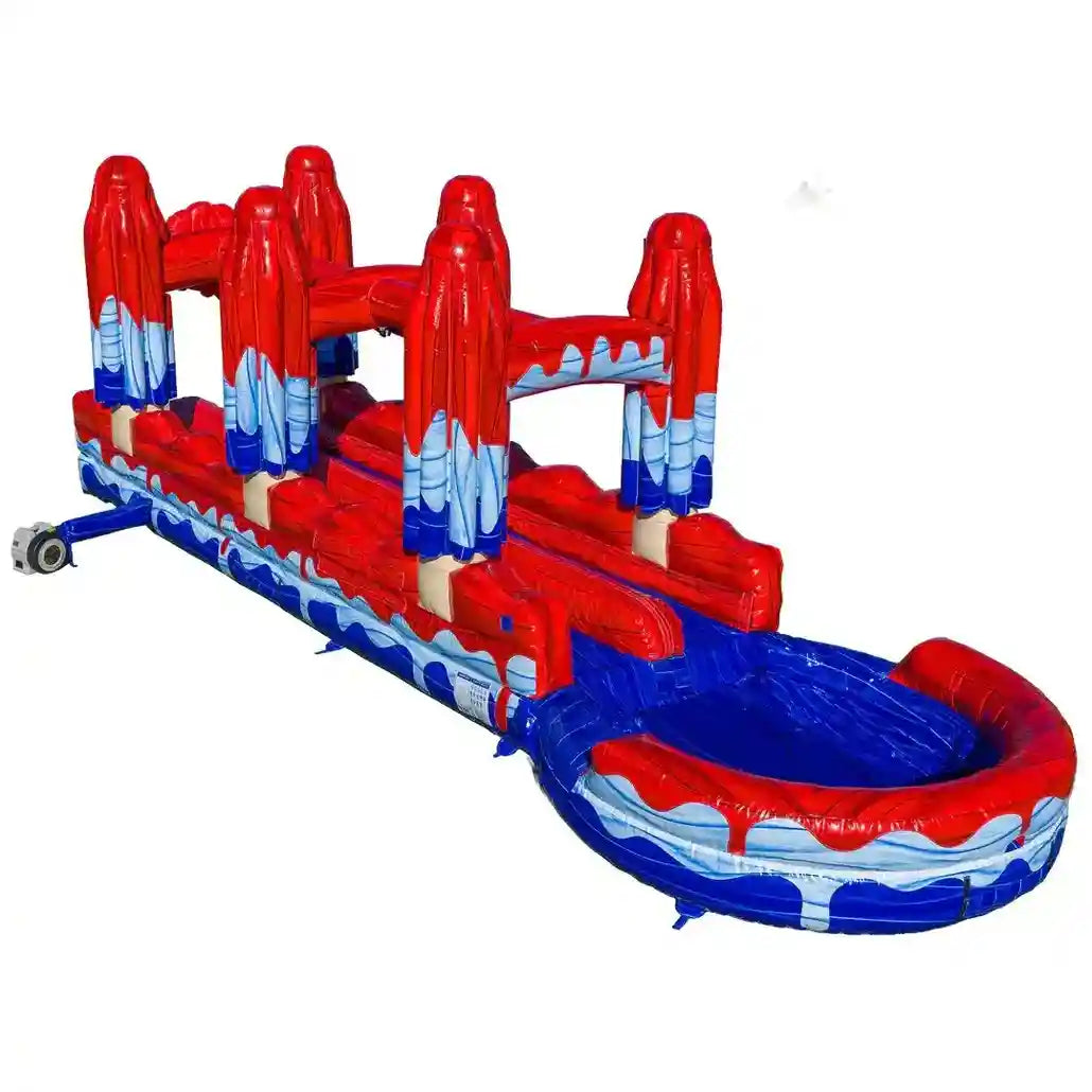 red white and cool popsicle slip and slide