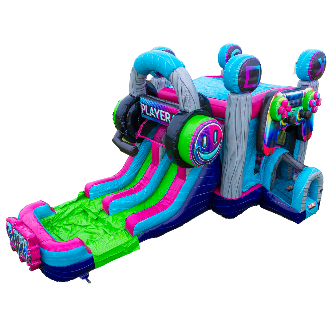 bounce house and slide combo
