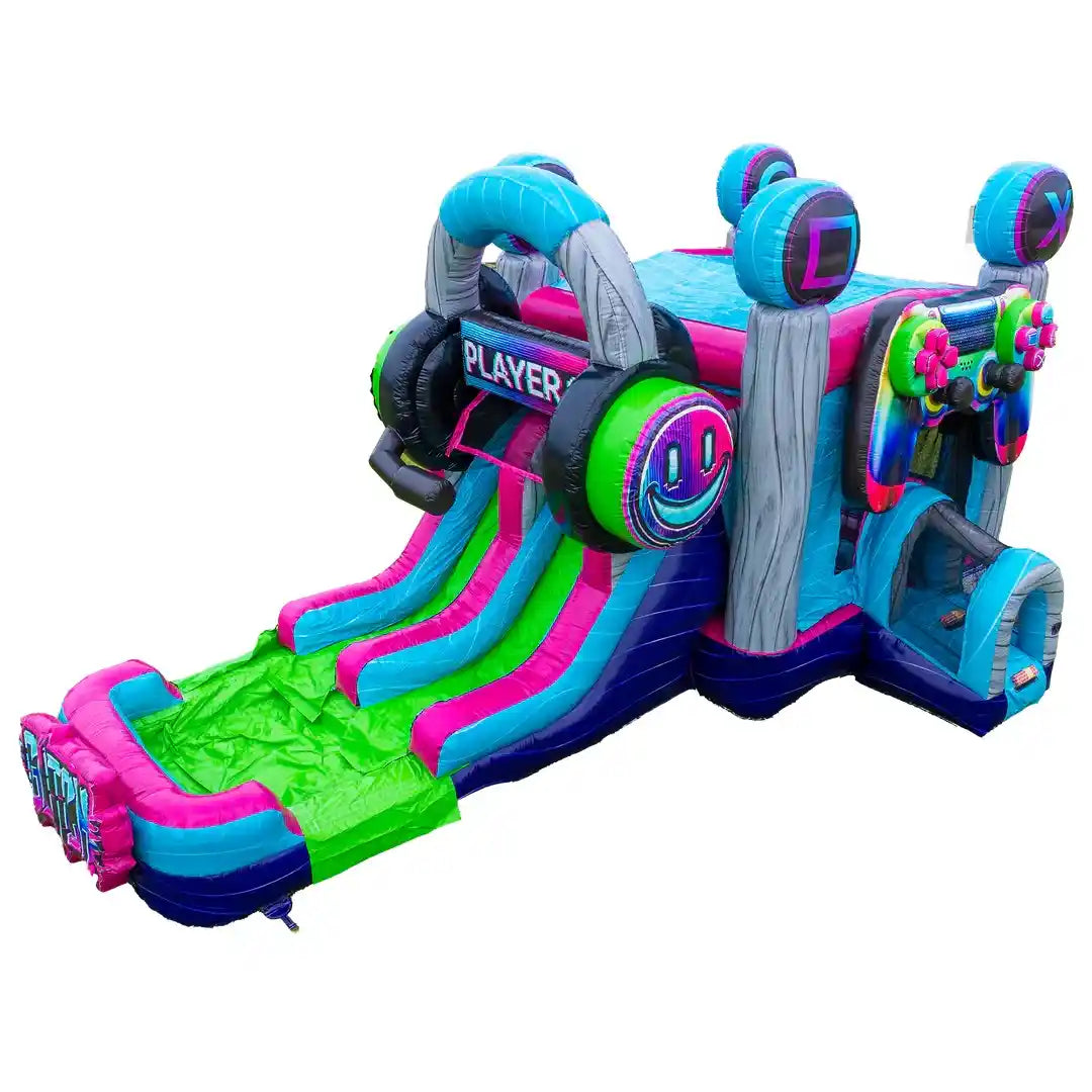 bounce house and slide combo