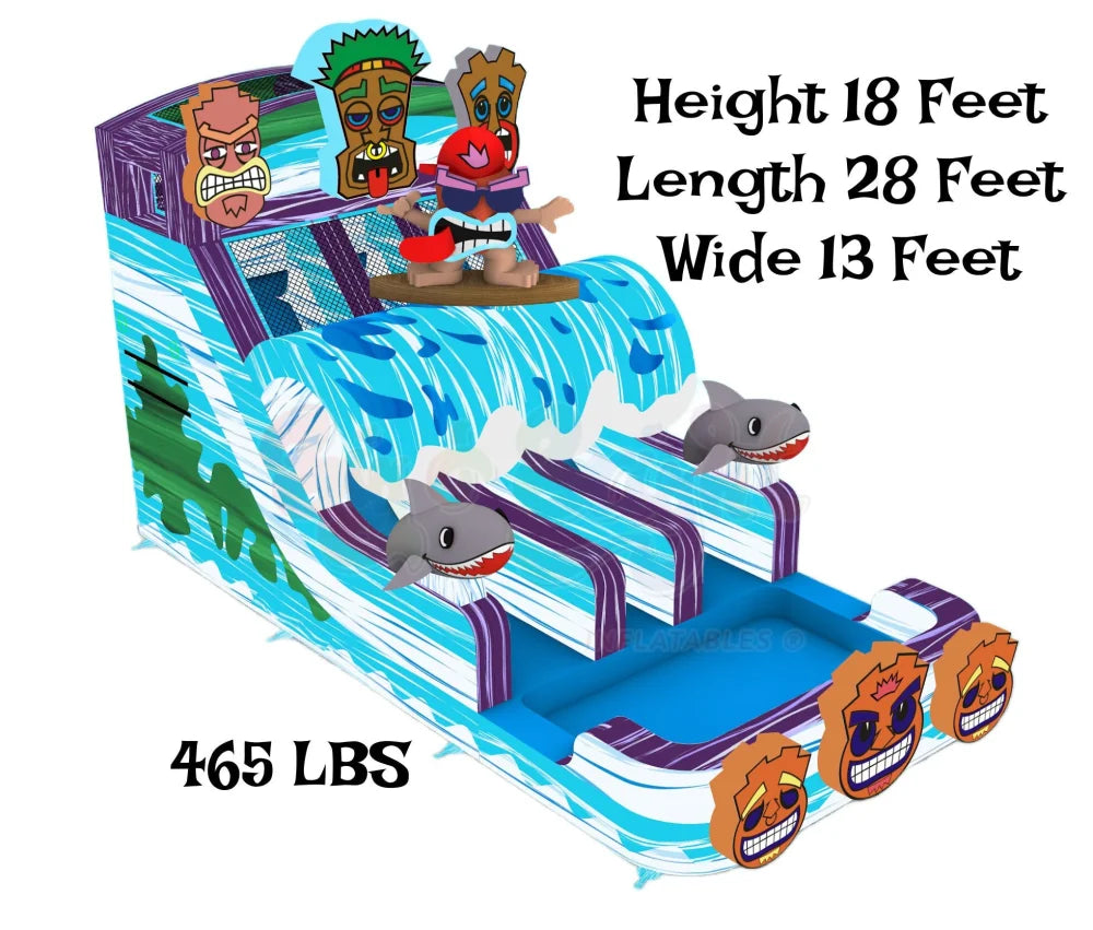 16' Tiki Tovi's Dual Lane Slide 16_TikiTovi_sDualLanePreorderPrice_3_295-Dimensions - Big and Bright Inflatables