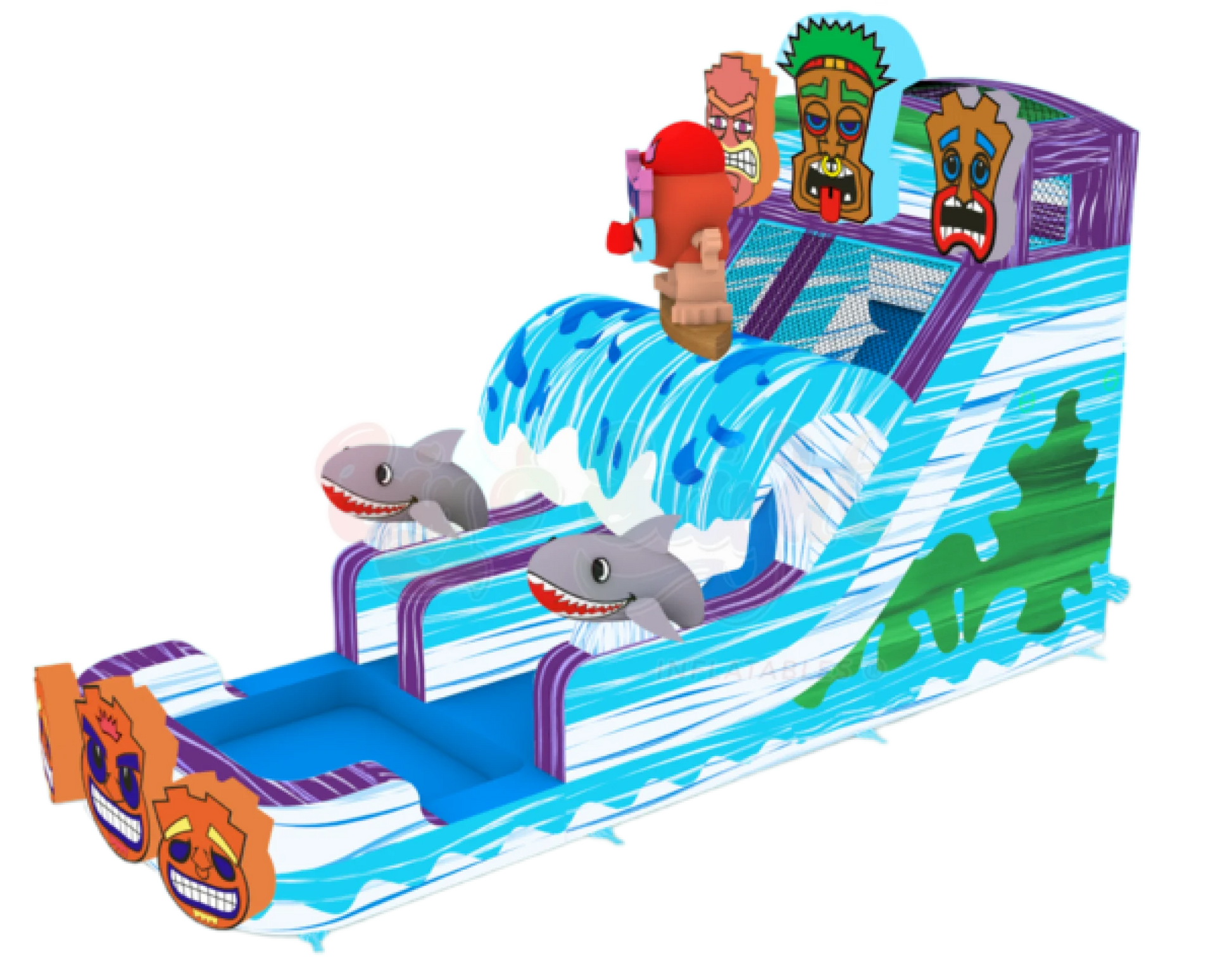 16' Tiki Tovi's Single Lane Slide 16_TikiTovi_sSingleLanePreorderPrice_2_895 - Big and Bright Inflatables