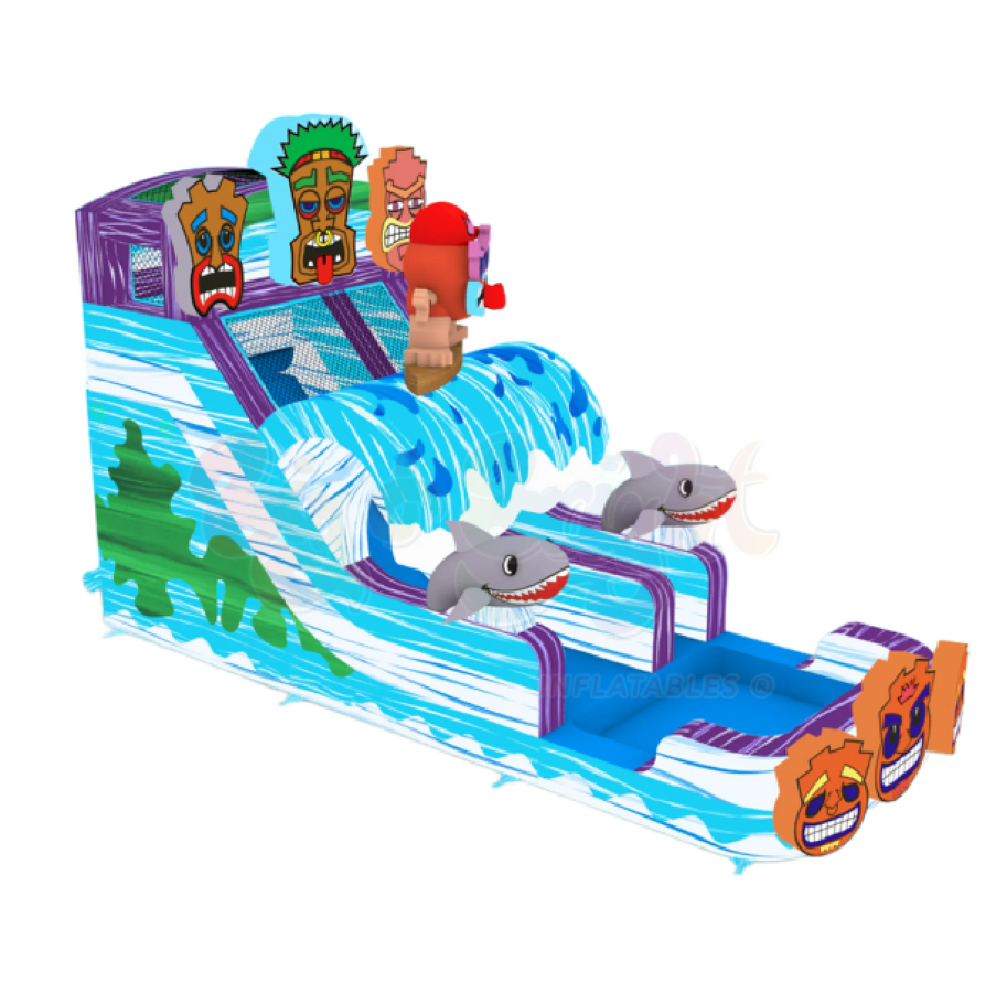 16' Tiki Tovi's Single Lane Slide 22_BlueParadiseXL.jpeg700x700700x700700x700_4 - Big and Bright Inflatables