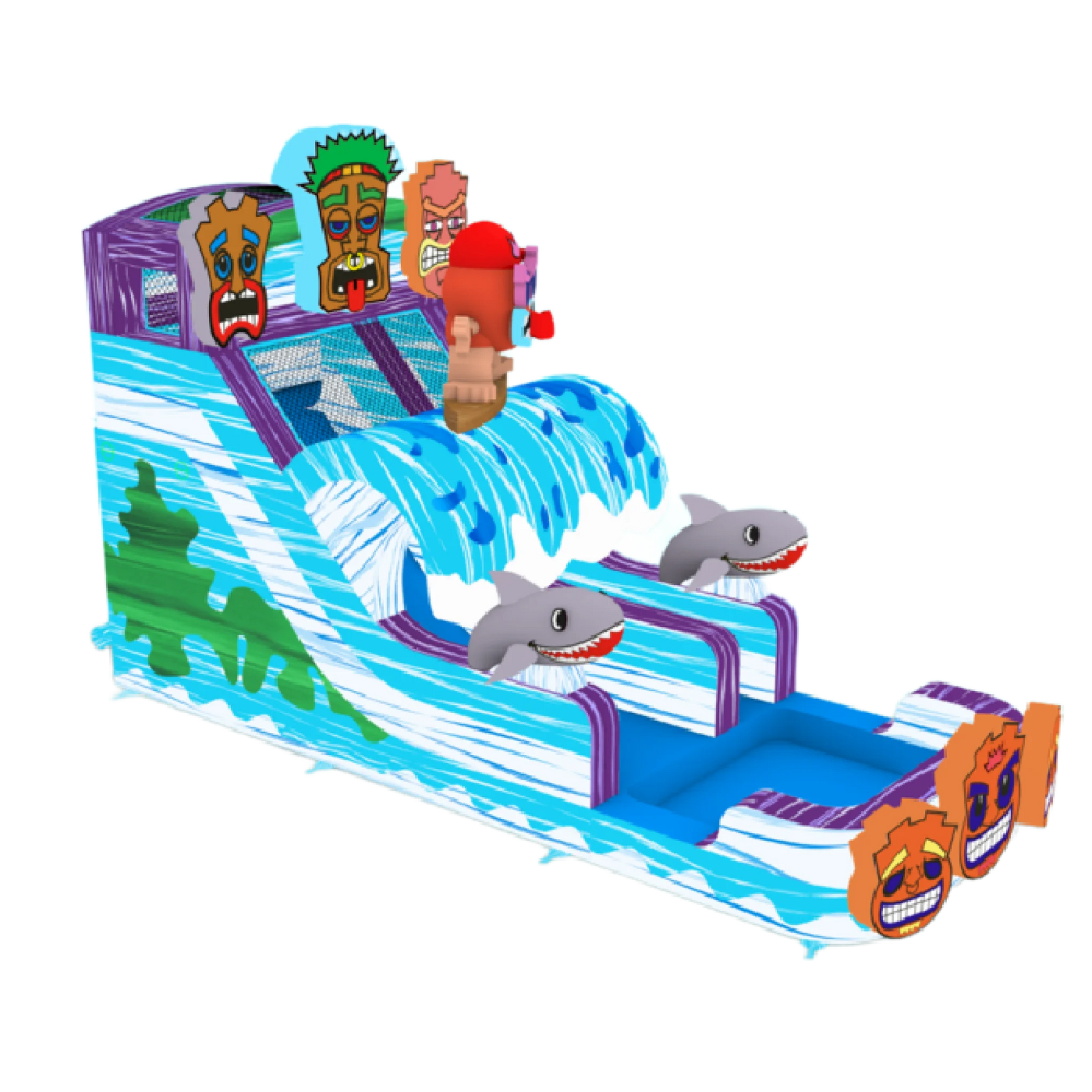 16' Tiki Tovi's Single Lane Slide 22_BlueParadiseXL.jpeg700x700700x700700x700_4 - Big and Bright Inflatables