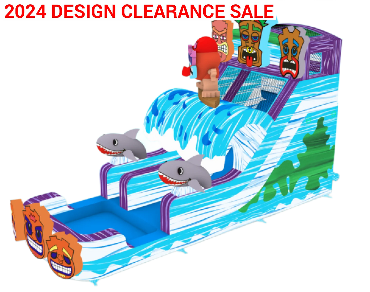 16' Tiki Tovi's Single Lane Slide 16_TikiTovi_sSingleLanePreorderPrice_2_895 - Big and Bright Inflatables