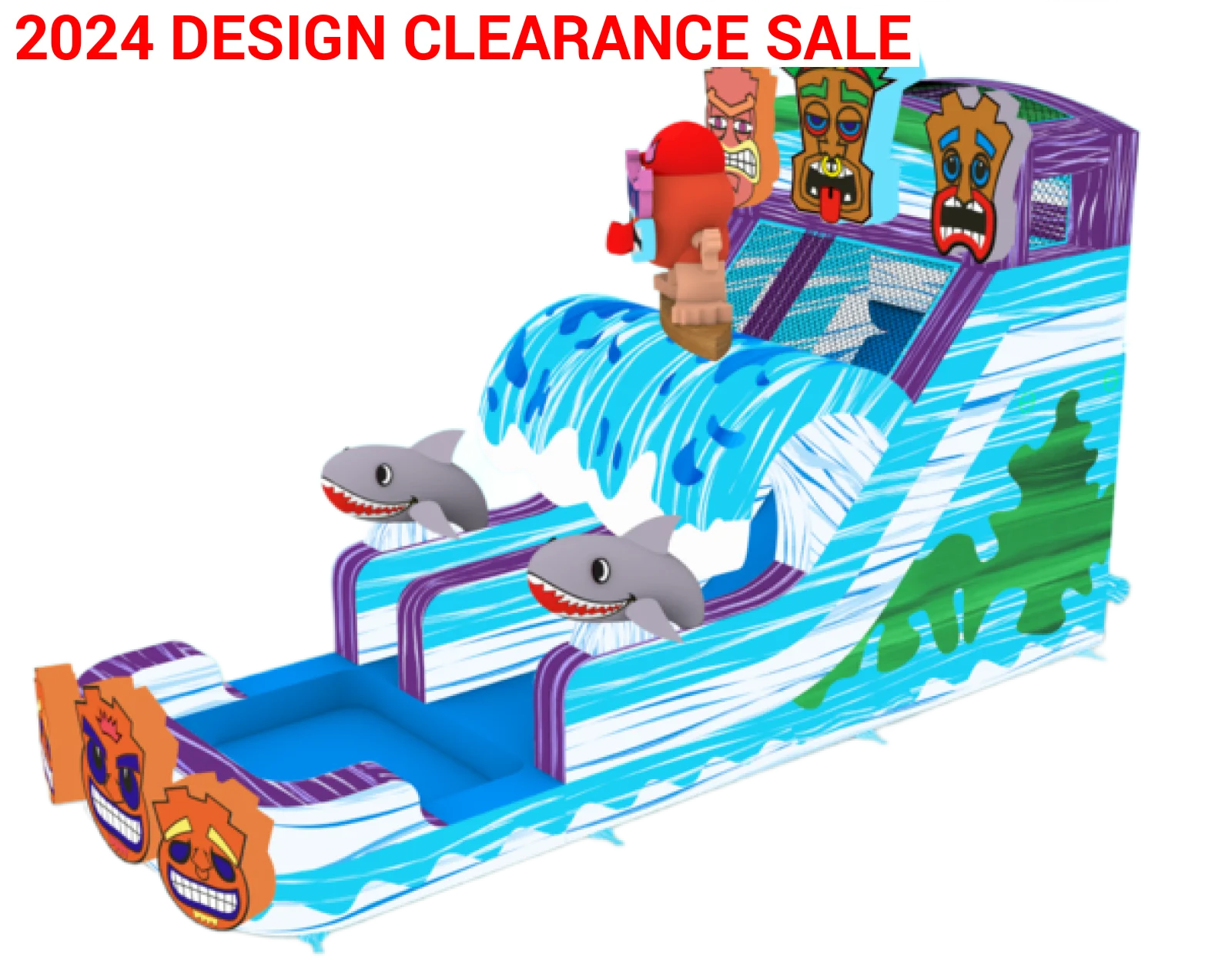 16' Tiki Tovi's Single Lane Slide 16_TikiTovi_sSingleLanePreorderPrice_2_895 - Big and Bright Inflatables