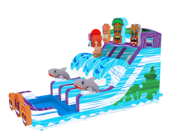 16' Tiki Tovi's Dual Lane Slide 16_TikiTovi_sDualLanePreorderPrice_3_295 - Big and Bright Inflatables