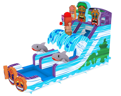 16' Tiki Tovi's Single Lane Slide 16_TikiTovi_sSingleLanePreorderPrice_2_895 - Big and Bright Inflatables