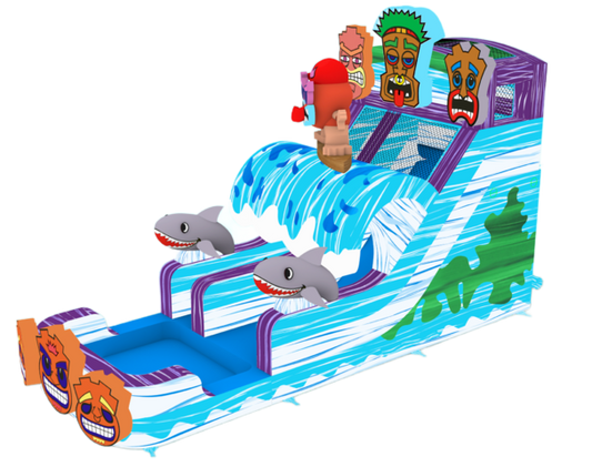 16' Tiki Tovi's Single Lane Slide 16_TikiTovi_sSingleLanePreorderPrice_2_895 - Big and Bright Inflatables