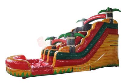 16' Orange Surge Dual Lane Slide 16_OrangeSurgeDual-LeftSide - Big and Bright Inflatables