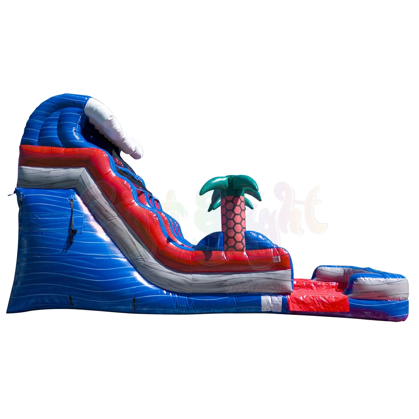 16’ Red Grey And Blue Dual Lane Slide