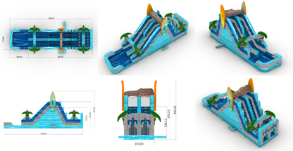 18' Good Vibes Obstacle Course 18-Good-Vibes-OC-Slide-Full - Big and Bright Inflatables