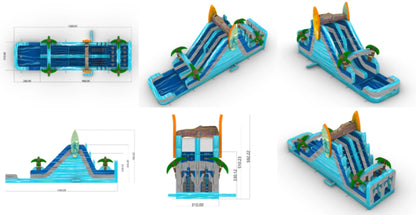 18' Good Vibes Obstacle Course 18-Good-Vibes-OC-Slide-Full - Big and Bright Inflatables