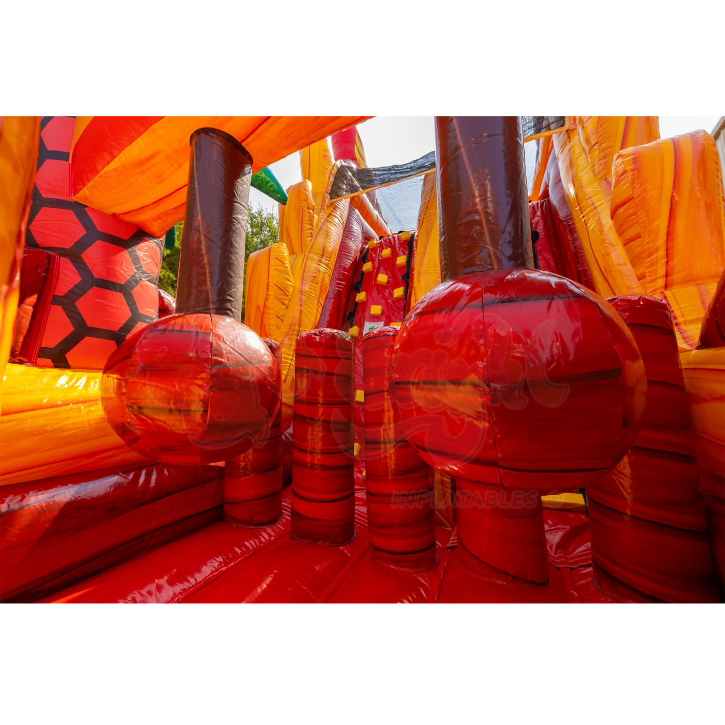 18' Tropical Inferno Obstacle Course C66A0586 - Big and Bright Inflatables