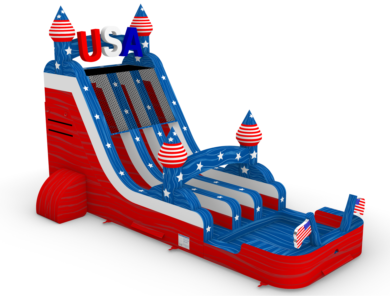 18FT USA Dual Lane Slide – Big and Bright Inflatables