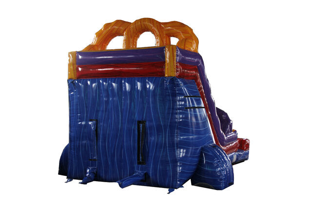 18' Blue Lava Dual XL Slide 18_BlueLavaDualXL-BackRight - Big and Bright Inflatables