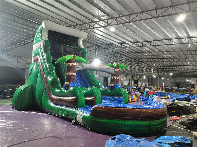 18' Emerald Tsunami XL Slide 18_EmeraldTsunamiXL_Front_Right - Big and Bright Inflatables