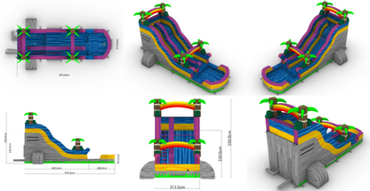 18' Rippling Rush Slide 18_RipplingRushSlide - Big and Bright Inflatables