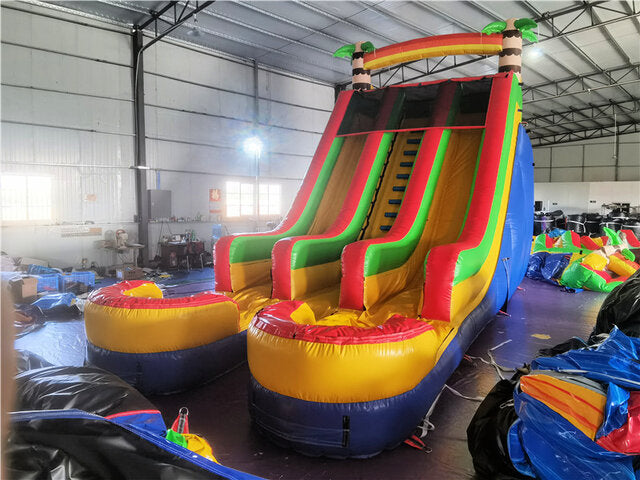 18' Tropical Splash Slide 18_TropicalSplash_Front_Left - Big and Bright Inflatables