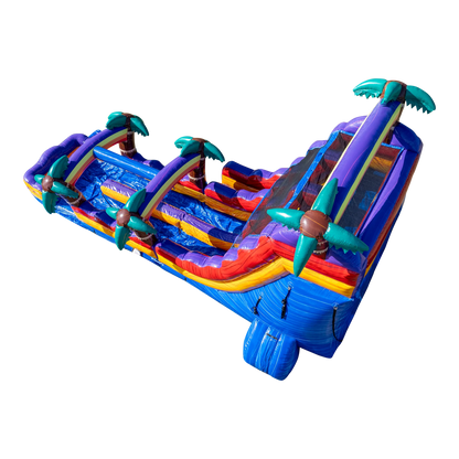 18Ft Mauna Lua Dual Lane Waterslide W/ Slip N Slide