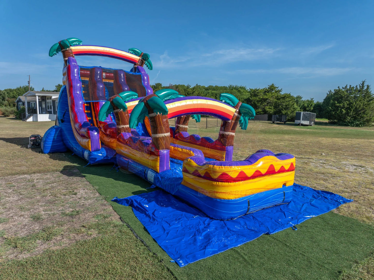 18Ft Mauna Lua Dual Lane W/ Slip N Slide