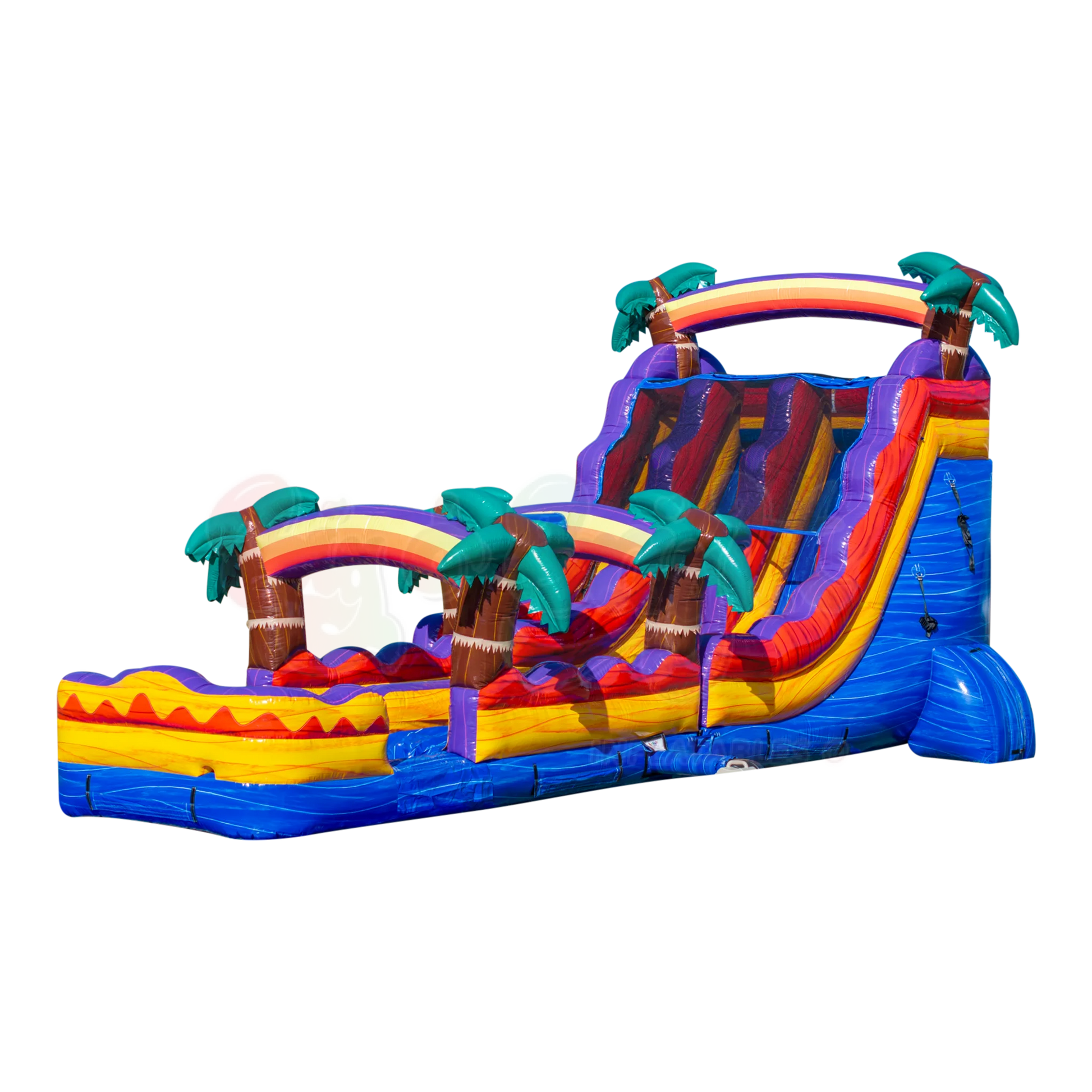 18Ft Mauna Lua Dual Lane Waterslide W/ Slip N Slide