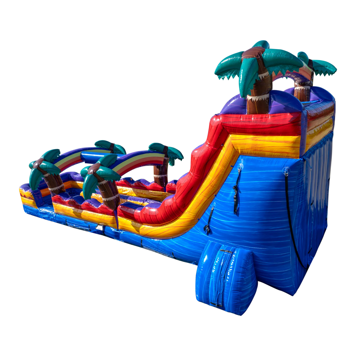 18Ft Mauna Lua Dual Lane Waterslide W/ Slip N Slide