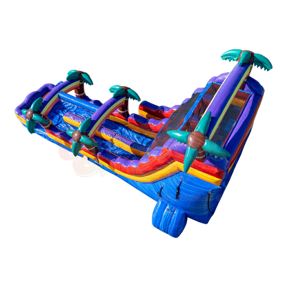 18Ft Mauna Lua Dual Lane Waterslide W/ Slip N Slide