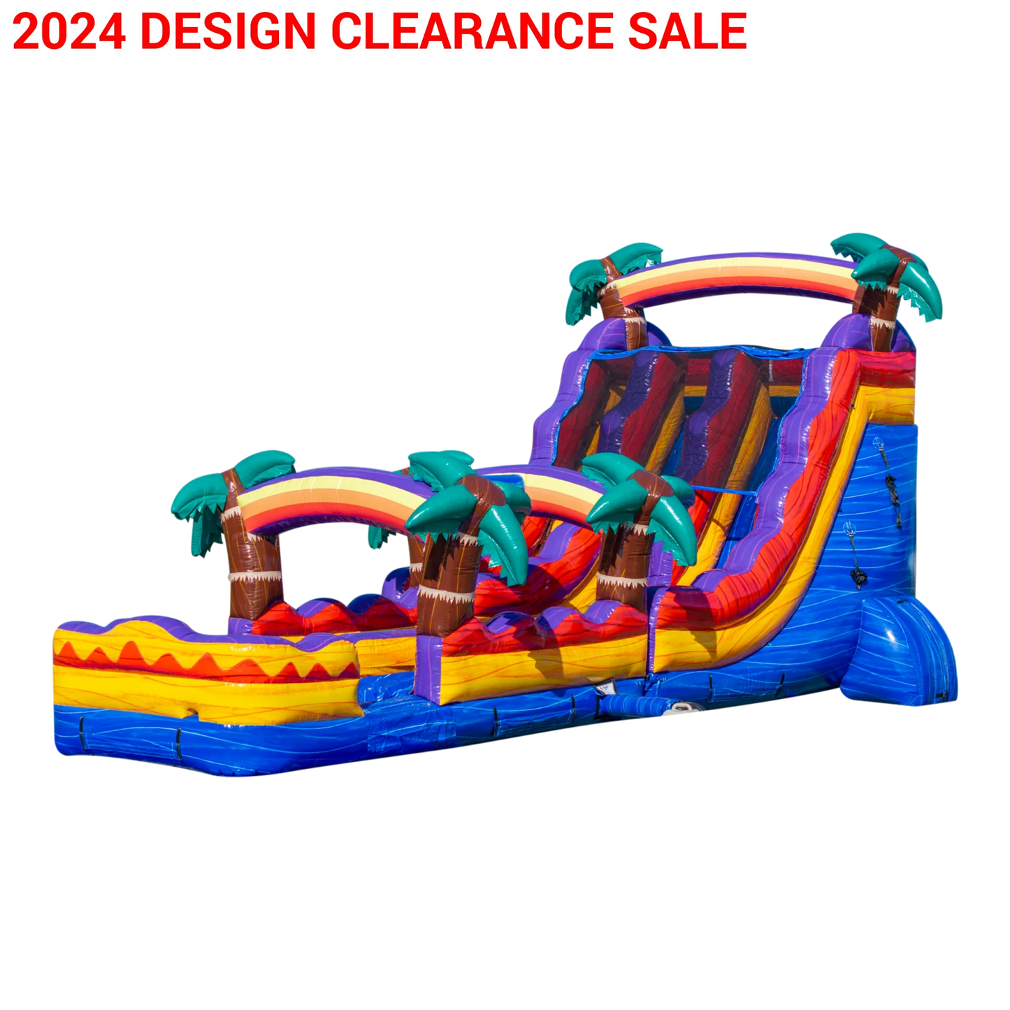 18Ft Mauna Lua Dual Lane Waterslide W/ Slip N Slide