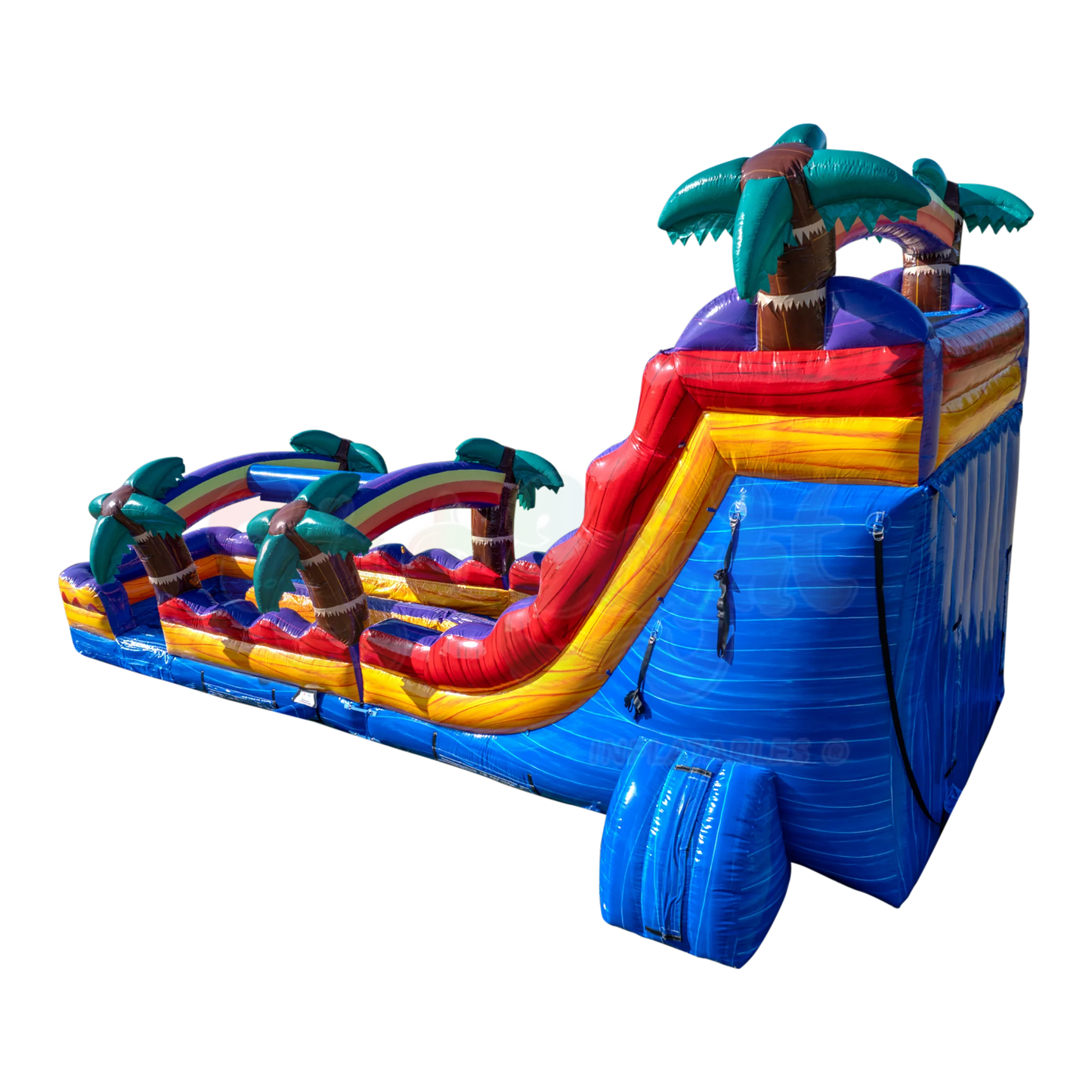 18Ft Mauna Lua Dual Lane Waterslide W/ Slip N Slide