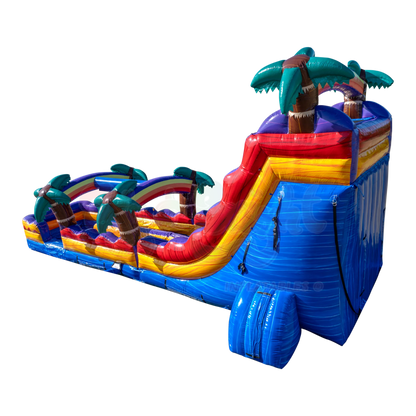 18Ft Mauna Lua Dual Lane Waterslide W/ Slip N Slide