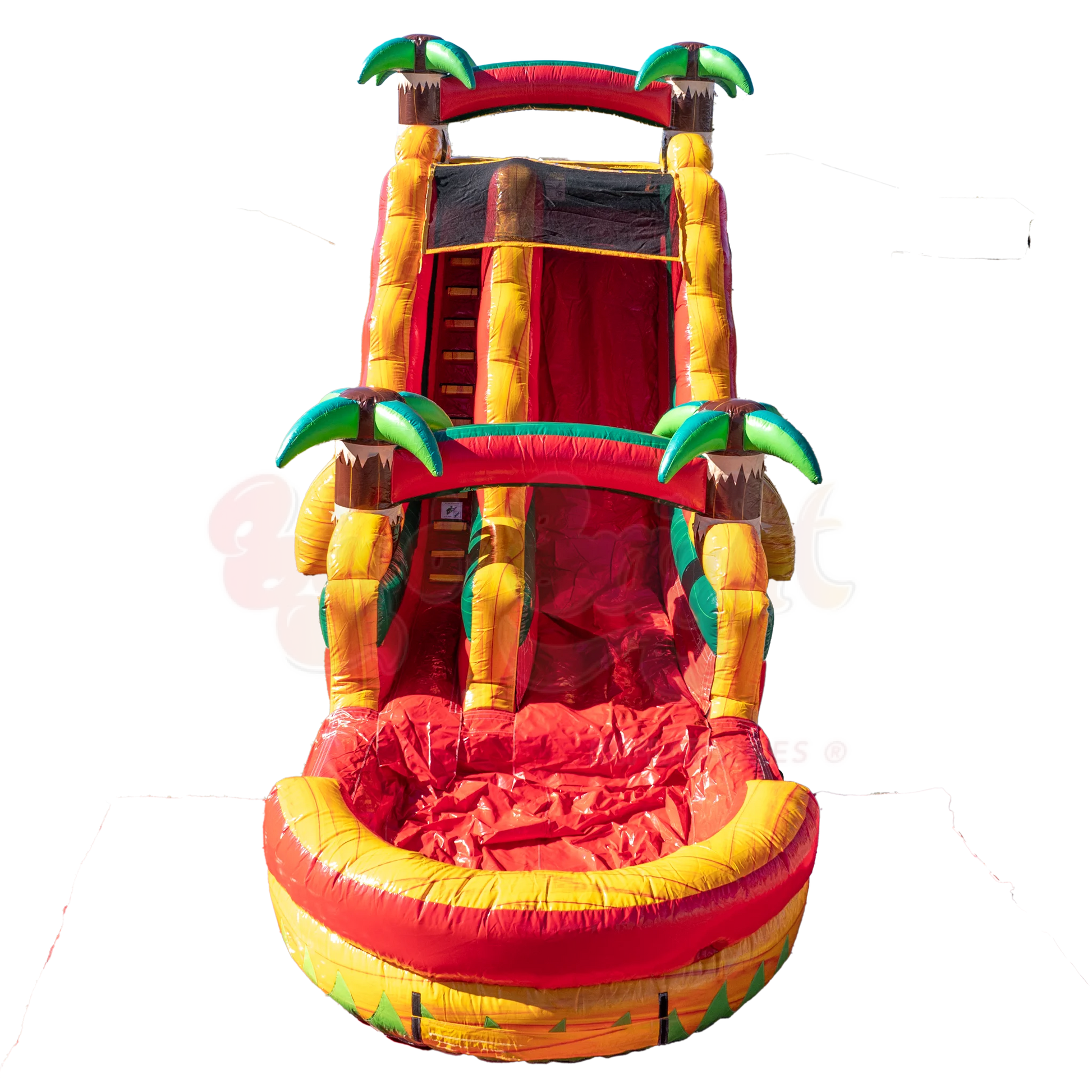 18Ft Orange Surge Single Lane Slide