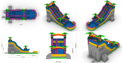 18' Rippling Rush Slide 18_RipplingRushSlide - Big and Bright Inflatables