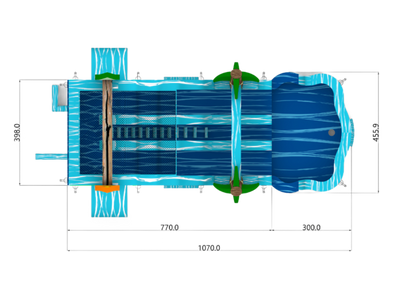 20' Good Vibes Slide Dual 20-FT-Good-Vibes-Dual-slide_Dimensions_Top - Big and Bright Inflatables